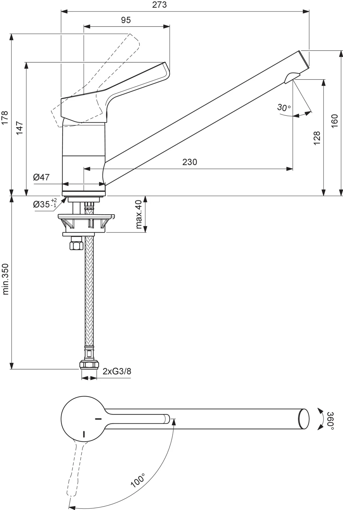 Ideal Standard Küchenarmatur Ceralife Chrom - Hochwertige Einhebelmischer in Chromoptik für moderne Küchen Ideal Standard Küchenarmatur Ceralife Chrom - Hochwertige Einhebelmischer in Chromoptik für moderne Küchen