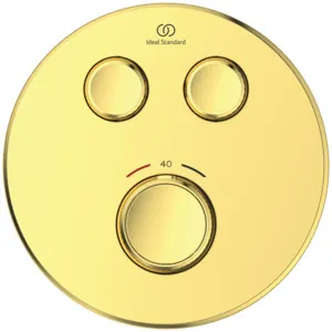 Ideal Standard Ceratherm Navigo Brausethermostat Unterputz 2 Verbraucher Rund Brushed Gold