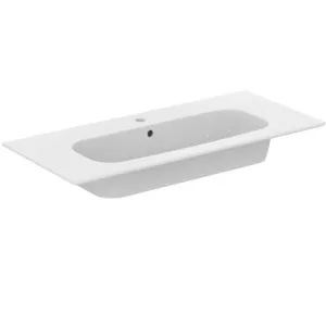 Möbelpaket i.life A mit Waschtisch 100cm und Unterschrank mit schwarzem Griff Weiß matt Möbelpaket i.life A mit Waschtisch 100cm und Unterschrank mit schwarzem Griff Weiß matt