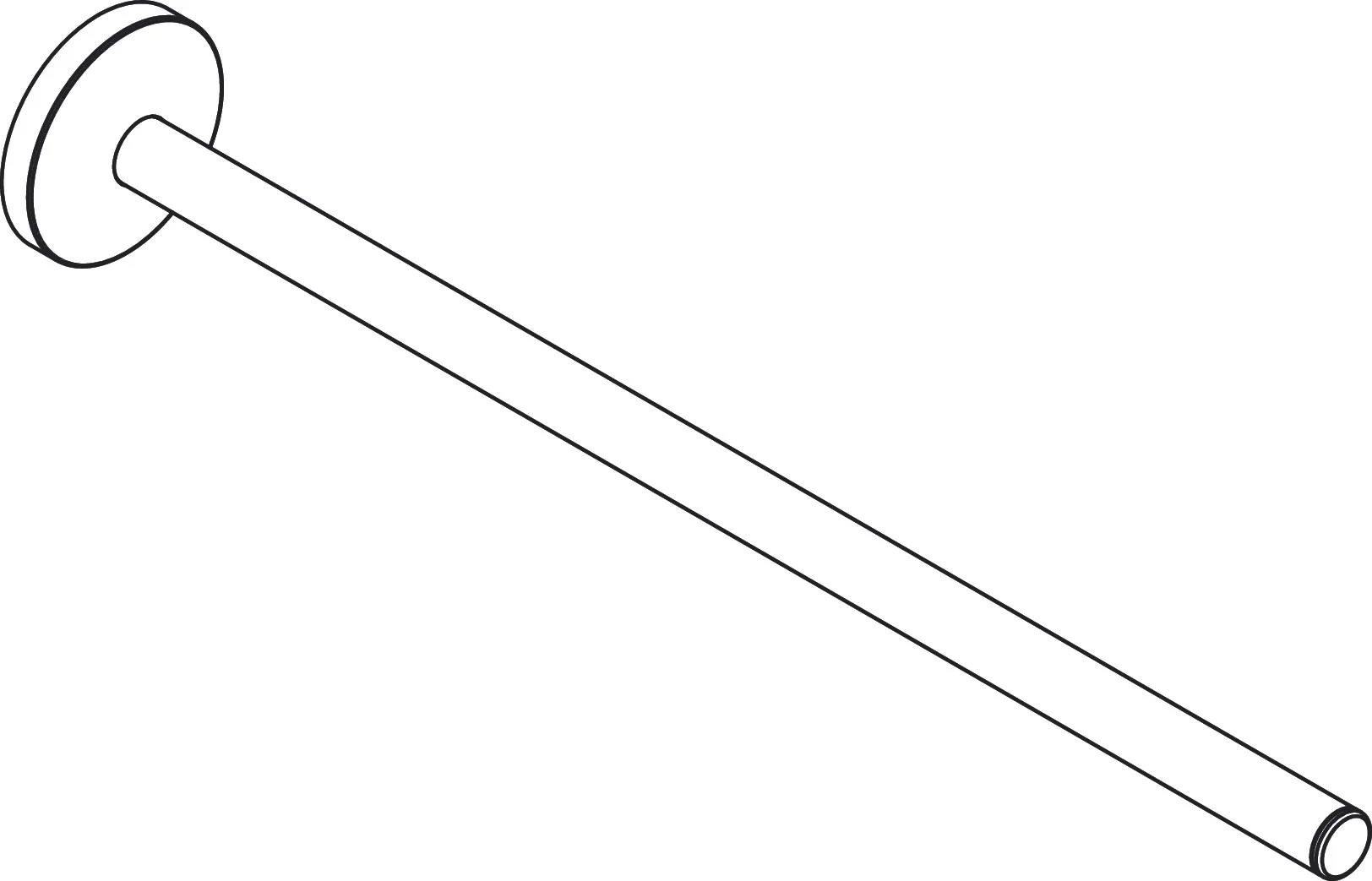 Hansgrohe AXOR Universal Circular Handtuchhalter in Chrom, feststehend, Länge 354 mm, Wandmontage mit verdeckter Befestigung