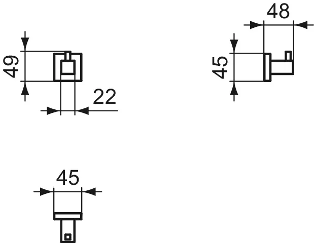 Handtuchhaken IOM Cube, Chrom Handtuchhaken IOM Cube, Chrom