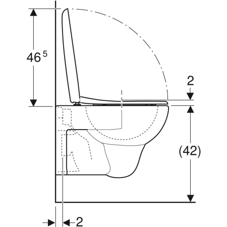 Wand-Tiefspül-WC Set mit WC-Sitz „Renova“ 36,5 × 40 × 54 cm in weiß alpin, mit Spülrand Wand-Tiefspül-WC Set mit WC-Sitz „Renova“ 36,5 × 40 × 54 cm in weiß alpin, mit Spülrand