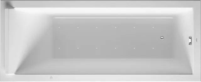 Duravit Whirlwanne „Starck“ rechteck 1700 × 700 mm, Fußablauf mit Air-System, in Weiß Duravit Whirlwanne „Starck“ rechteck 1700 × 700 mm, Fußablauf mit Air-System, in Weiß