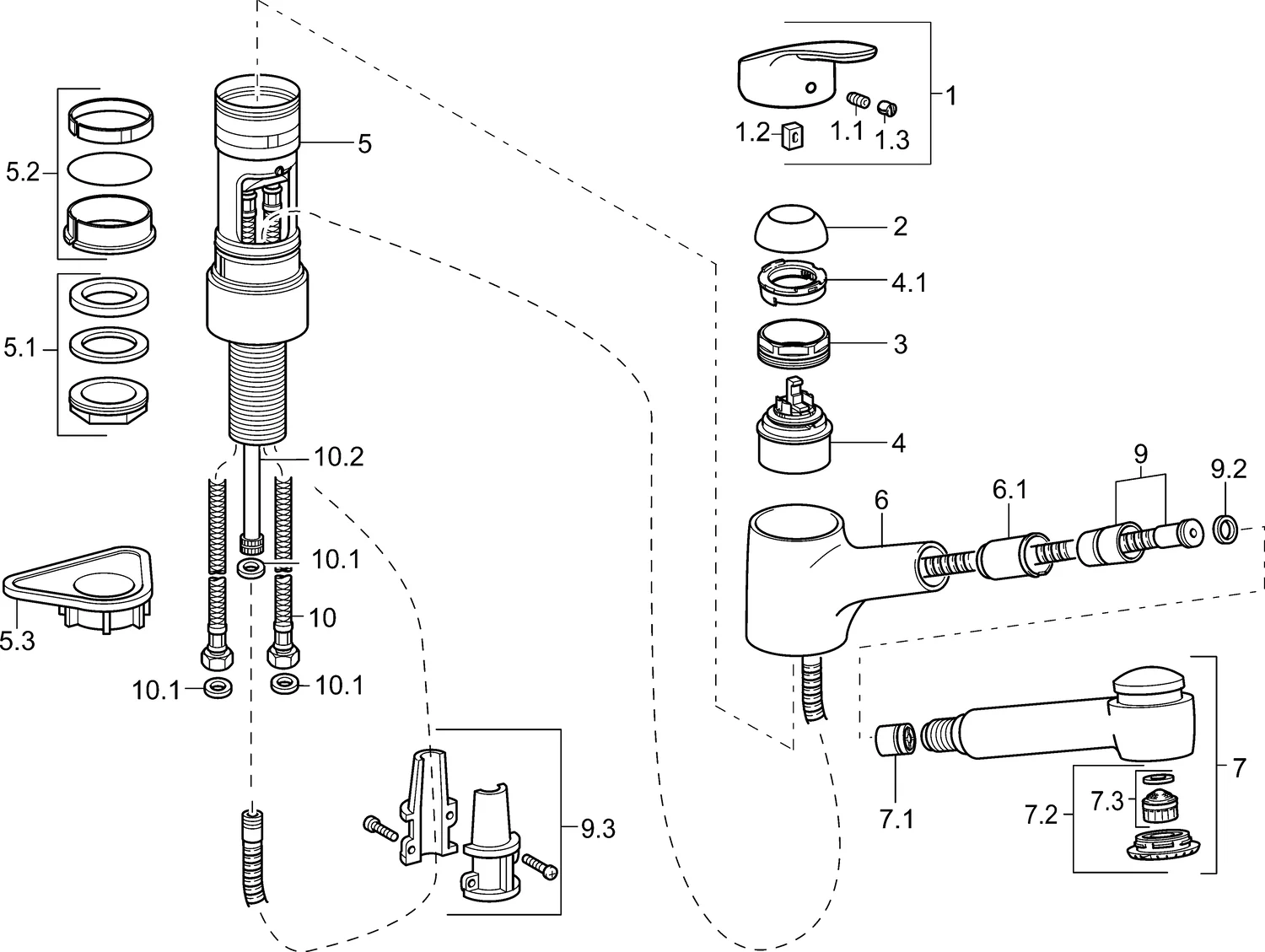 HansaMIX Einhebelmischer Küchenarmatur 0138 2-strahlig Ausladung 235 mm DN15 Chrom HansaMIX Einhebelmischer Küchenarmatur 0138 2-strahlig Ausladung 235 mm DN15 Chrom