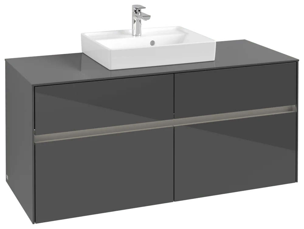 Villeroy & Boch Collaro Waschbeckenunterschrank 1200x548x500mm Glossy Grey