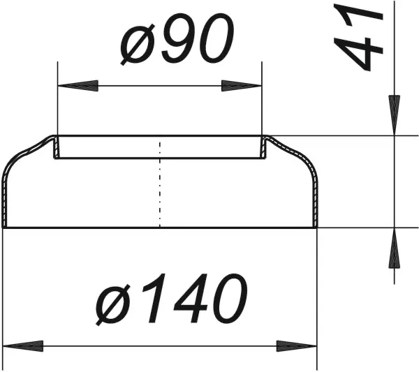 WC-Rosette, einteilig, DN 90
