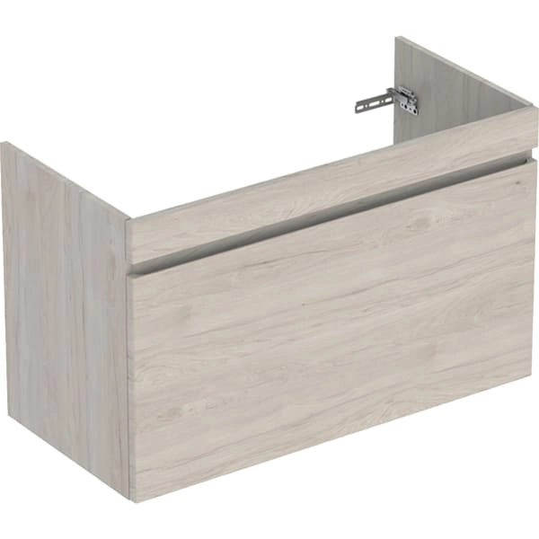 Renova Plan Unterschrank für Möbelwaschtisch, mit einer Schublade und einer Innenschublade: 98.8x60.5x47.3cm, Nussbaum hickory hell