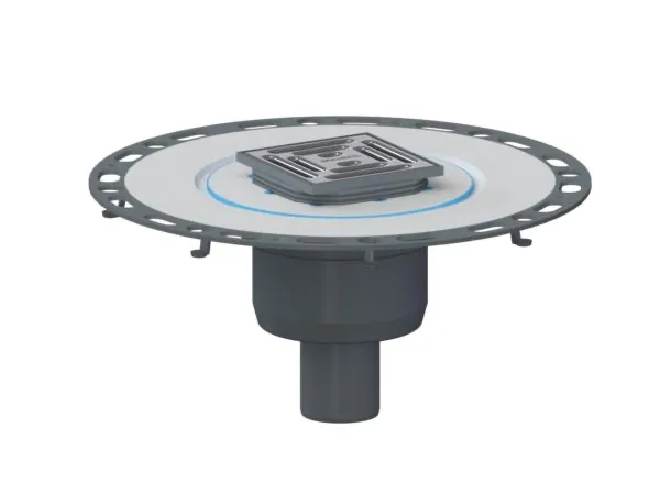 Bodenablauf TistoPlan senkrecht K 10, DN 50, 100 x 100 mm