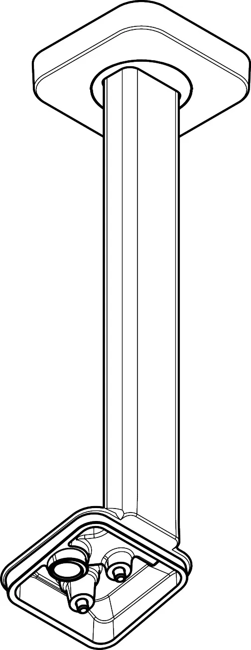 AXOR ShowerSphere Deckenanschluss 300 mm für Kopfbrause 1jet, Chrom