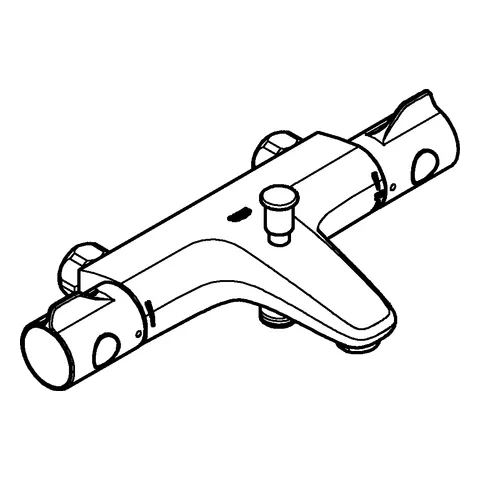 Grohe Grohtherm 800 Thermostat-Wannenbatterie ½ Wandmontage chrom Grohe Grohtherm 800 Thermostat-Wannenbatterie ½ Wandmontage chrom