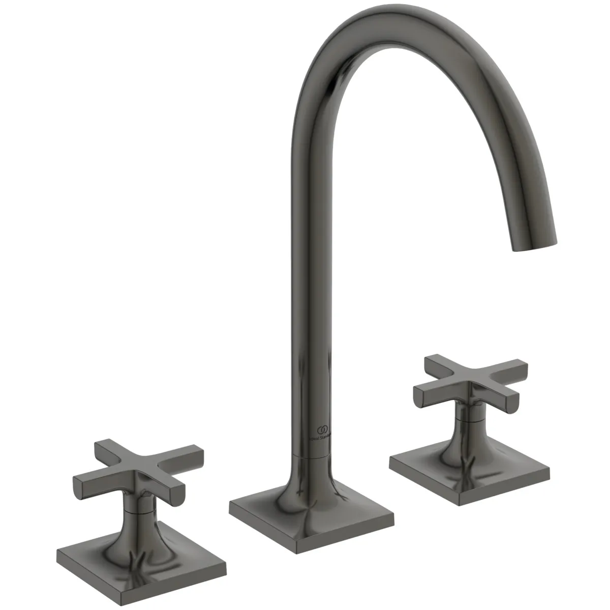 Waschtischarmatur Joy Neo ohne Ablaufgarnitur Ausladung 168mm Kreuzgriffe Magnetic Grey Waschtischarmatur Joy Neo ohne Ablaufgarnitur Ausladung 168mm Kreuzgriffe Magnetic Grey
