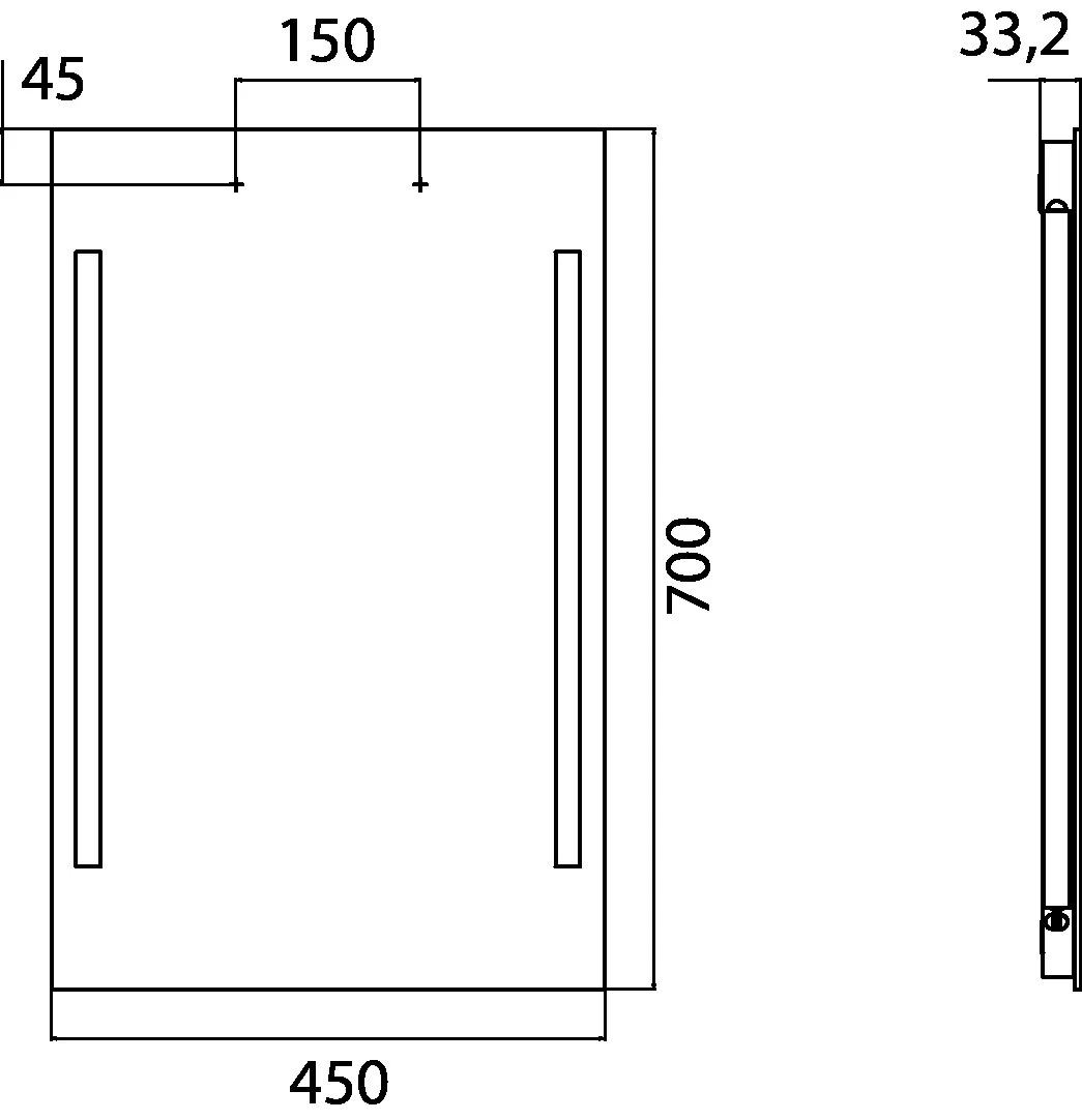 emco Lichtspiegel „Premium“ 45 × 70 cm emco Lichtspiegel „Premium“ 45 × 70 cm