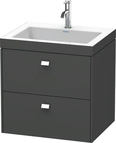 Duravit Waschtischunterschrank wandhängend „Brioso“ 60 × 61,3 × 48 cm in Betongrau Matt