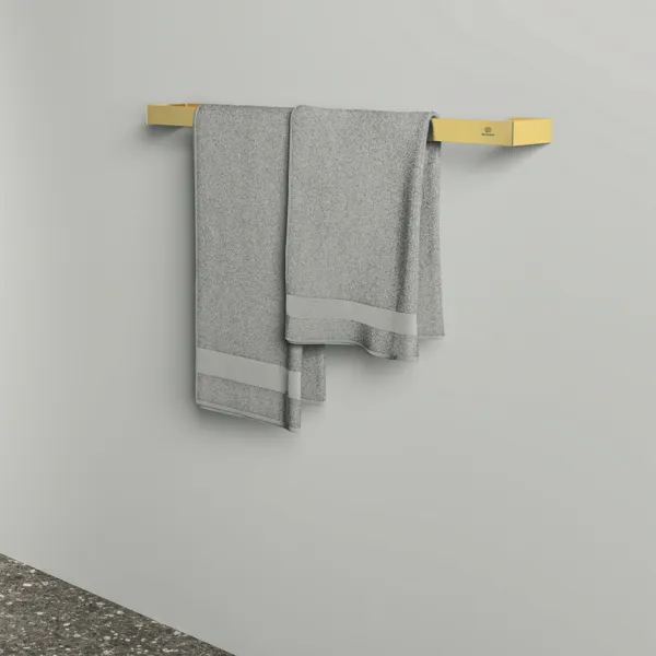 Handtuchstange Conca Cube, eckig, 600mm, Brushed Gold Handtuchstange Conca Cube, eckig, 600mm, Brushed Gold