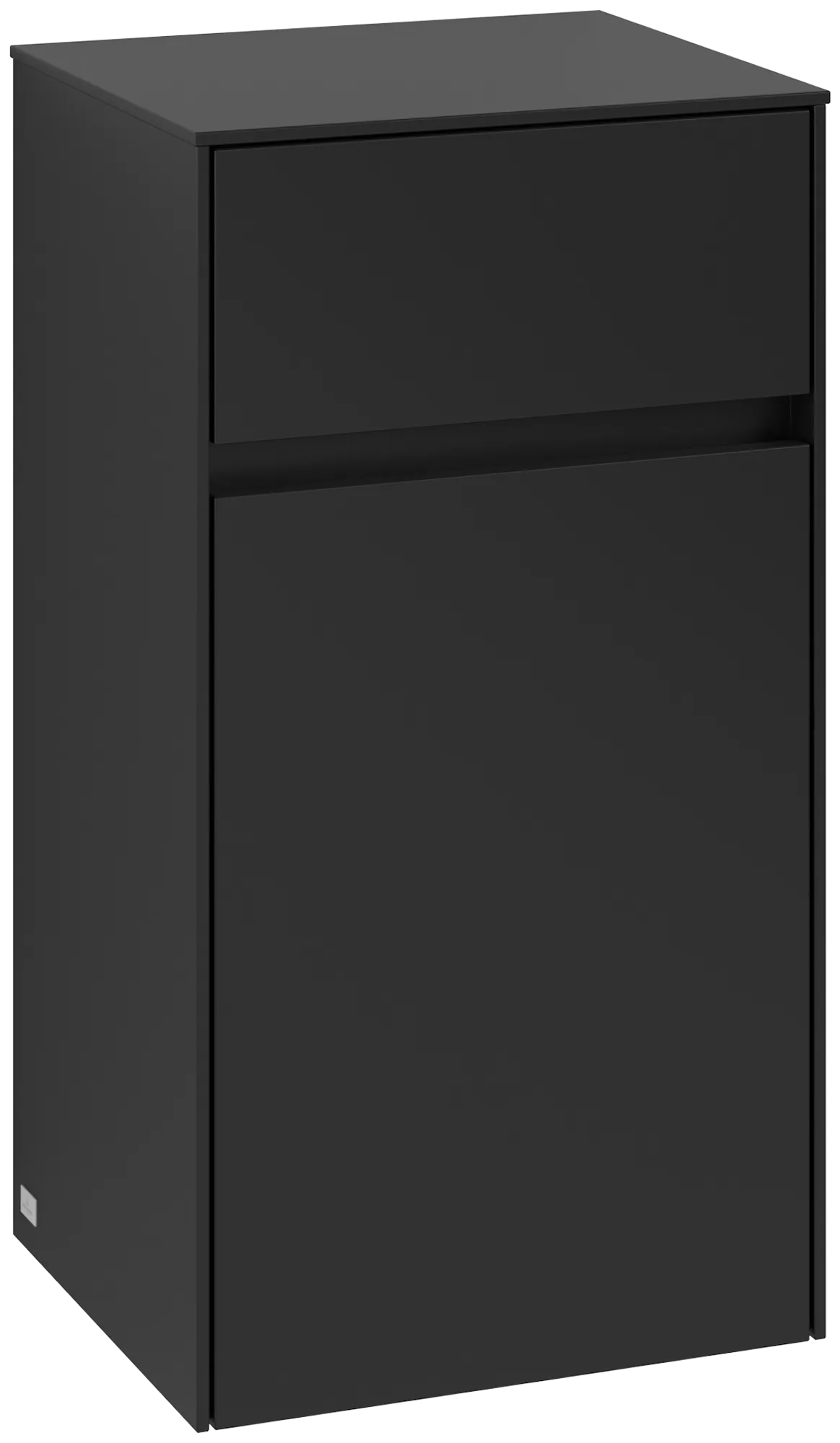 Villeroy & Boch Seitenschrank Collaro C03200, Volcano Black, 404x748x349 mm, 1 Tür, 1 Schublade mit SoftClosing, Wandmontage Villeroy & Boch Seitenschrank Collaro C03200, Volcano Black, 404x748x349 mm, 1 Tür, 1 Schublade mit SoftClosing, Wandmontage