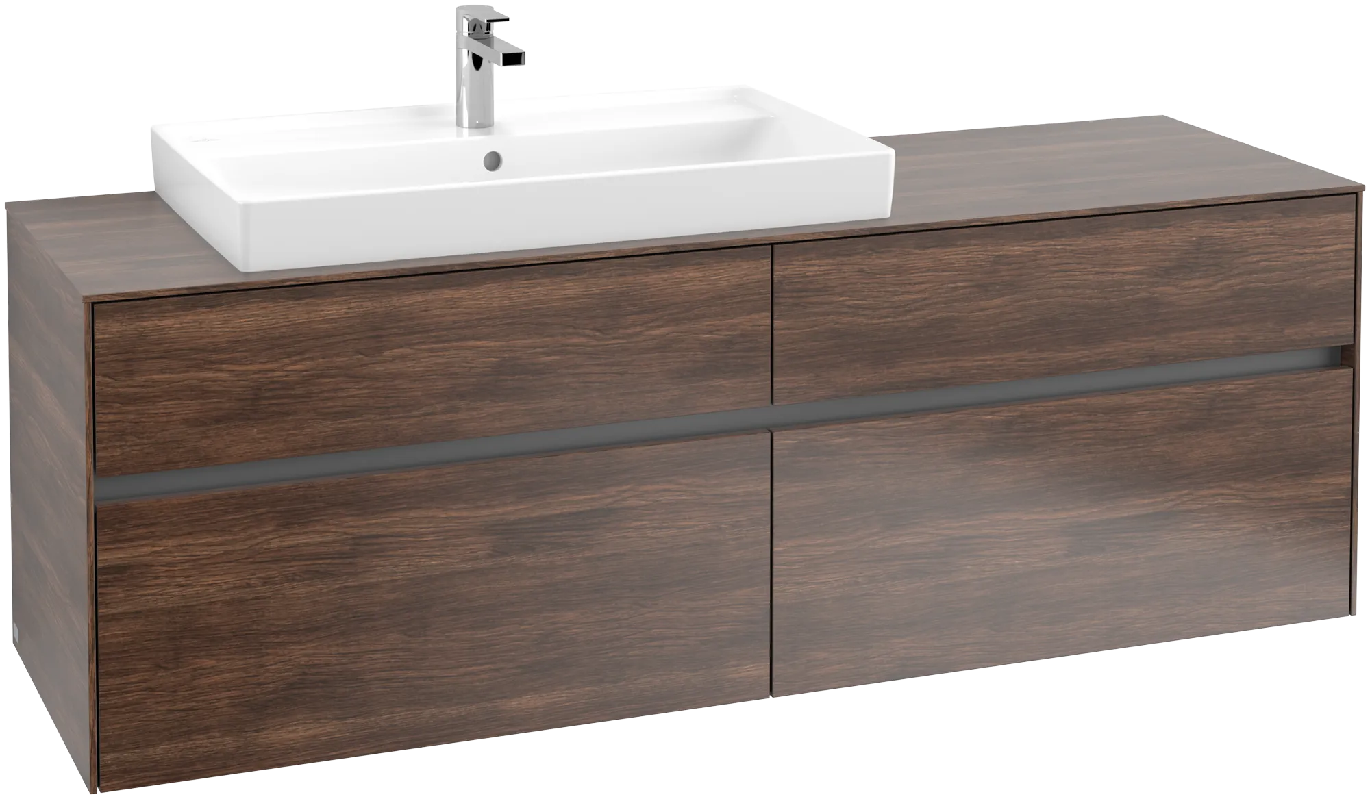 Villeroy & Boch Collaro Waschbeckenunterschrank C02600 1600x548x500mm links Arizona Oak