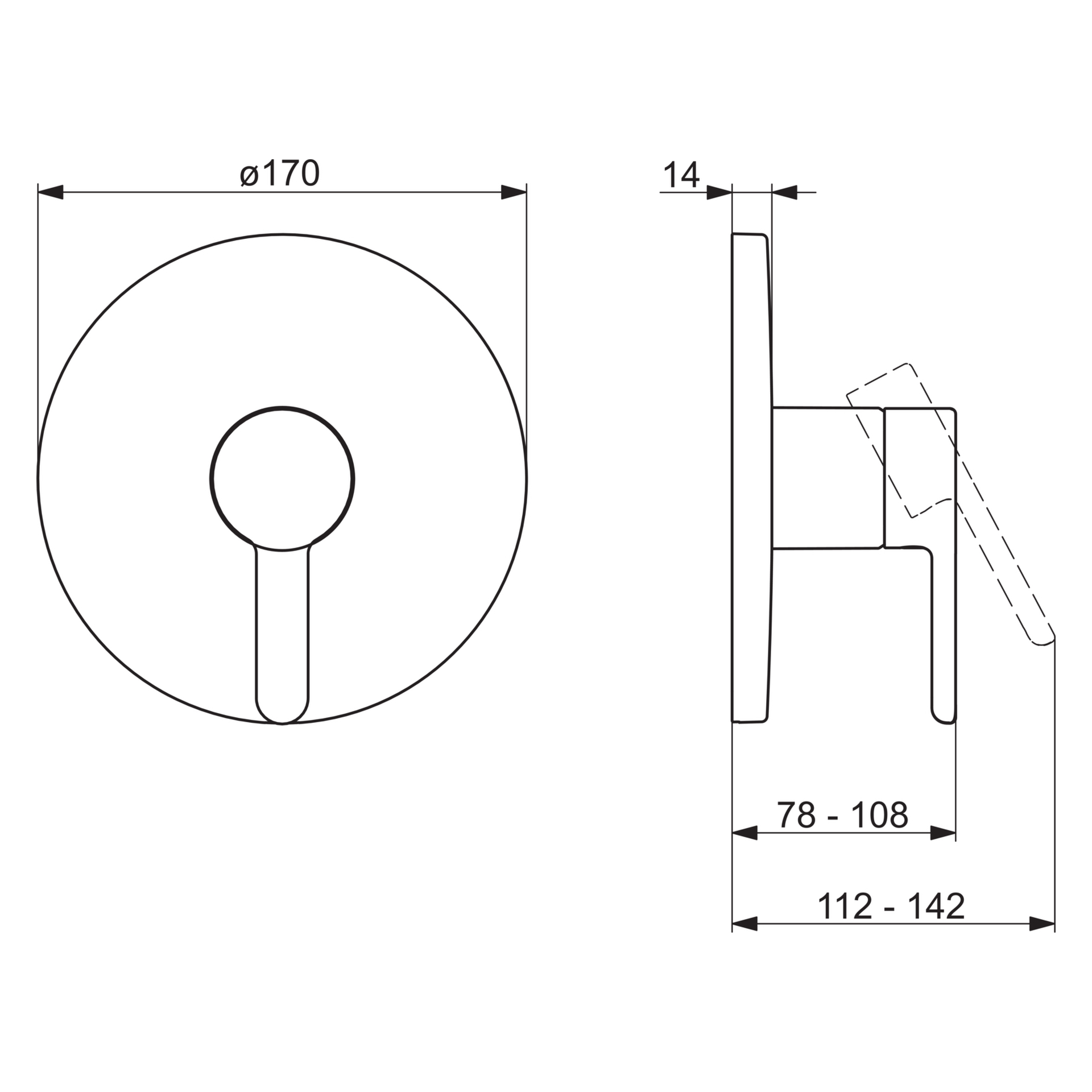 Einhebelmischer Fertigmontageset für Brausebatterie DESIGNO Style 8110 Rosette rund Chrom Einhebelmischer Fertigmontageset für Brausebatterie DESIGNO Style 8110 Rosette rund Chrom