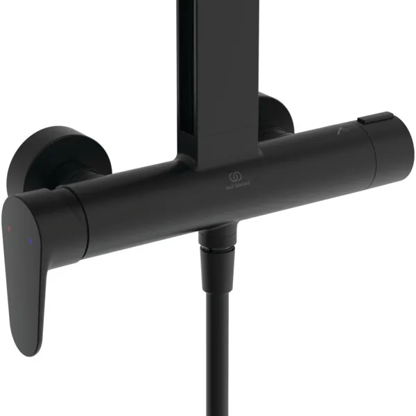 Ideal Standard Duschsystem Ceraflow Alu+ Serie SilkBlack, Aufputz, 2-Funktions-Handbrause und -Kopfbrause, 345x501x1113 mm Ideal Standard Duschsystem Ceraflow Alu+ Serie SilkBlack, Aufputz, 2-Funktions-Handbrause und -Kopfbrause, 345x501x1113 mm