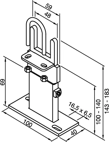Zubehör Fußkonsole FMORV 14M ZRV211, 221, Sonder-Lack