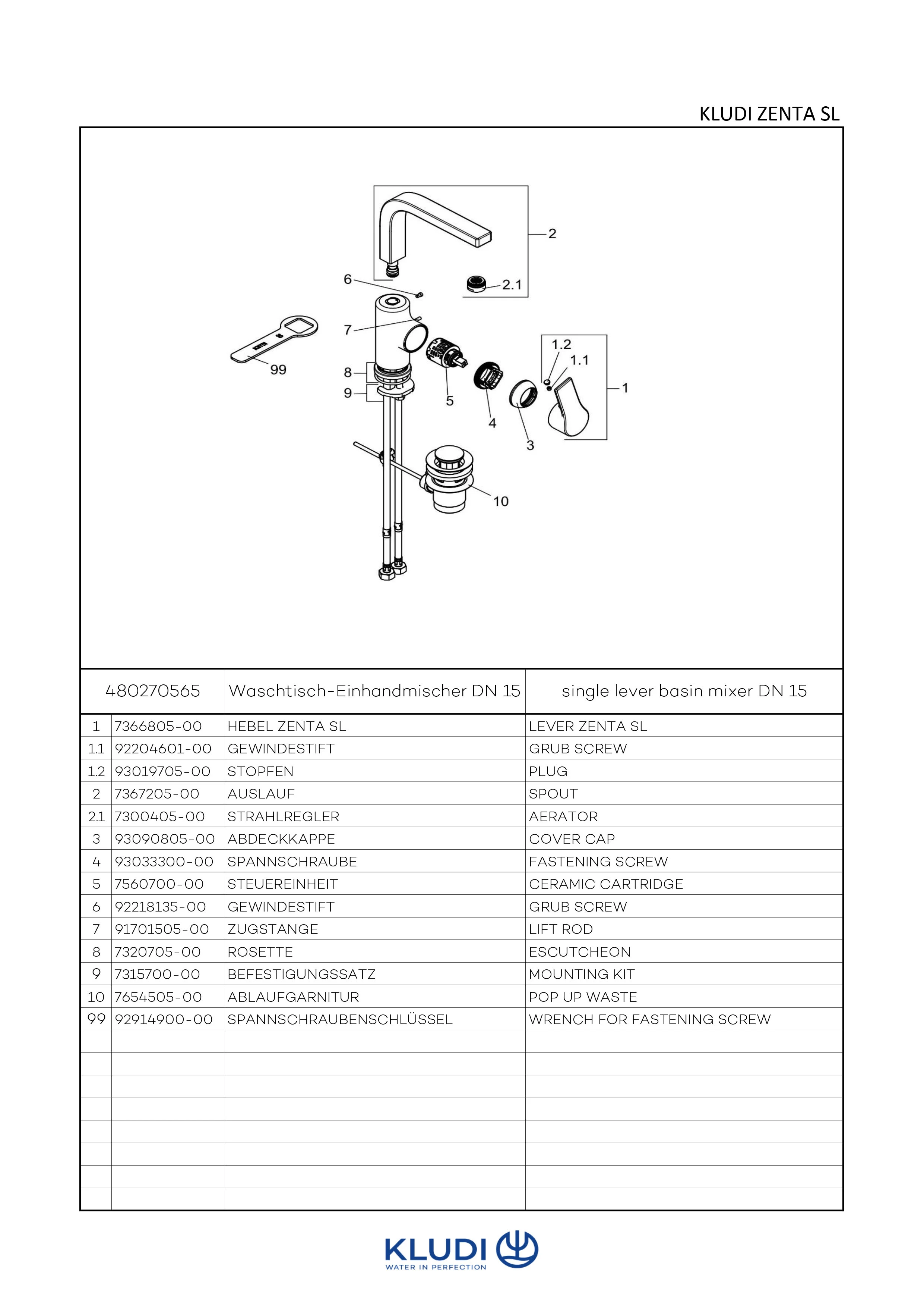 ZENTA SL WaschtischEHM schwenkbar mit seitl.Betätig., mitAblg. chrom ZENTA SL WaschtischEHM schwenkbar mit seitl.Betätig., mitAblg. chrom