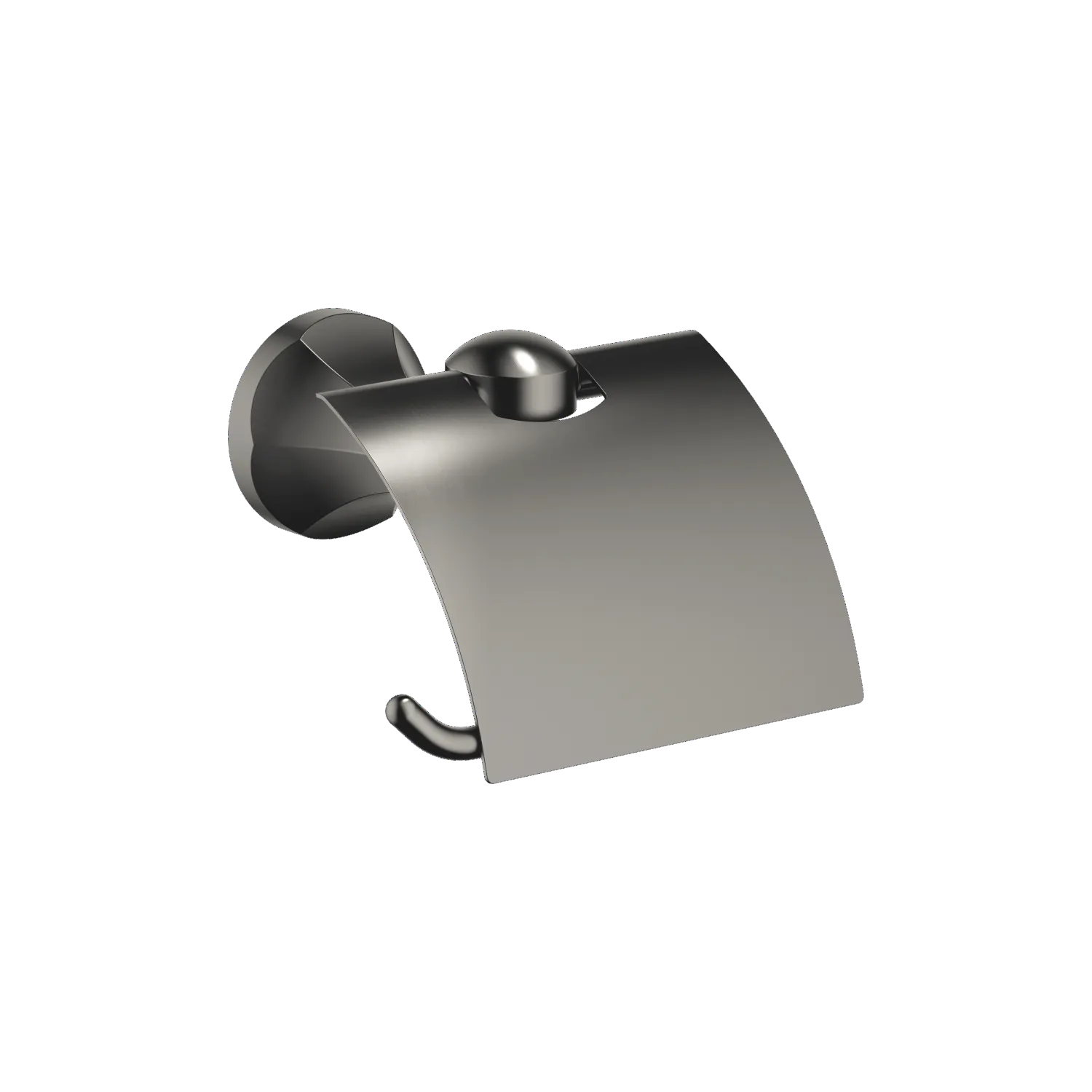 Dornbracht Madison Papierrollenhalter mit Deckel Dark Platinum gebürstet, 83510361, Breite 145 mm, Höhe 90 mm
