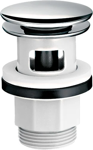 Hansgrohe Ablaufgarnitur Push-Open für Waschtisch und Bidet, Chrom, G 1 1/4" mit Überlauf
