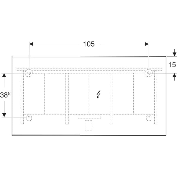 Geberit Spiegel „Option“ 135 × 70 cm, rechteckig in Aluminium eloxiert Geberit Spiegel „Option“ 135 × 70 cm, rechteckig in Aluminium eloxiert