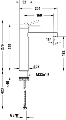 Cir. 1Heb.-Wtmi. L chr 52x245x204 Ala:160 Ans.m. Schl.Ans.: 3/8" Strhlfo.