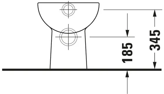 Stand-Tiefspül-WC „D-Code“ 35 × 38,5 × 48 cm in, mit Spülrand