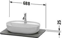 Duravit Konsole „Luv“ in Amerikanischer Nussbaum