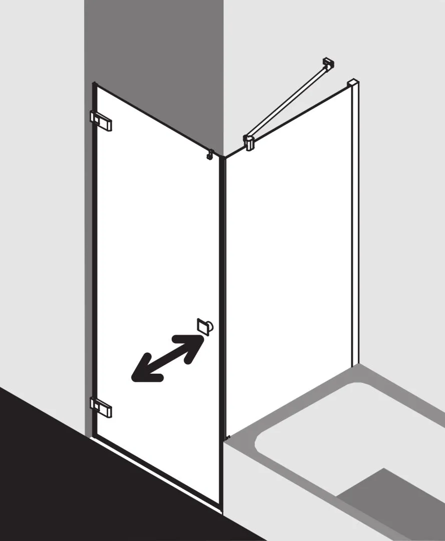 Kermi Duschdesign MENA TVP Duschkabine, 1750x750 mm, Silber Hochglanz Kermi Duschdesign MENA TVP Duschkabine, 1750x750 mm, Silber Hochglanz