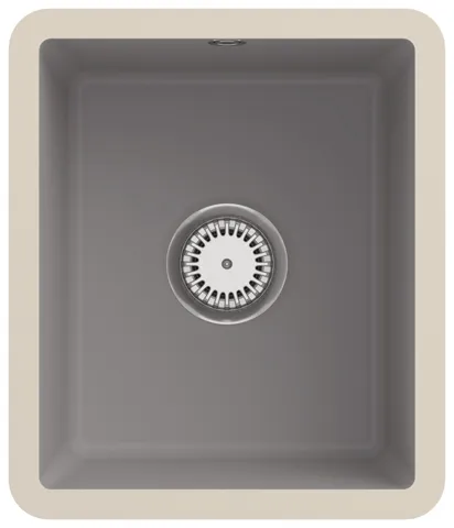 Villeroy & Boch Unterbau-Küchenspülbecken „Subway“ 45 SU 375 × 440 × 214 mm, für Becken mittig in Fossil