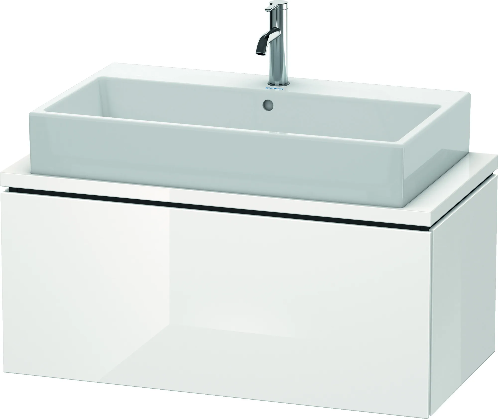 Duravit Waschtischunterschrank wandhängend „L-Cube“ 92 × 40 × 47,7 cm Weiß Hochglanz Duravit Waschtischunterschrank wandhängend „L-Cube“ 92 × 40 × 47,7 cm Weiß Hochglanz