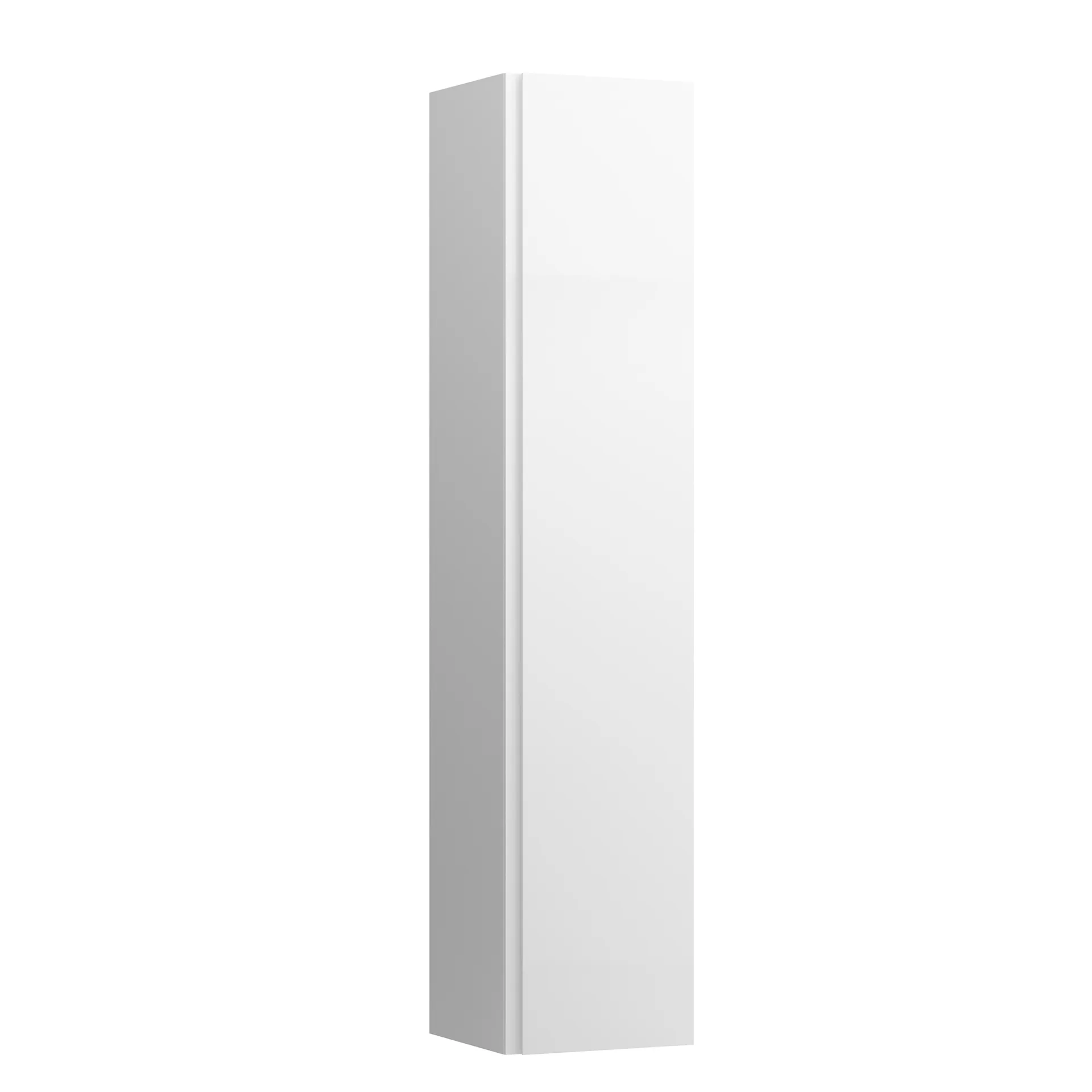 Laufen Hochschrank LANI, weiß glänzend, 1 Tür rechts, 4 Glasablagen, Soft-Close, wandhängend, Maße: 335 x 353 x 1650 mm