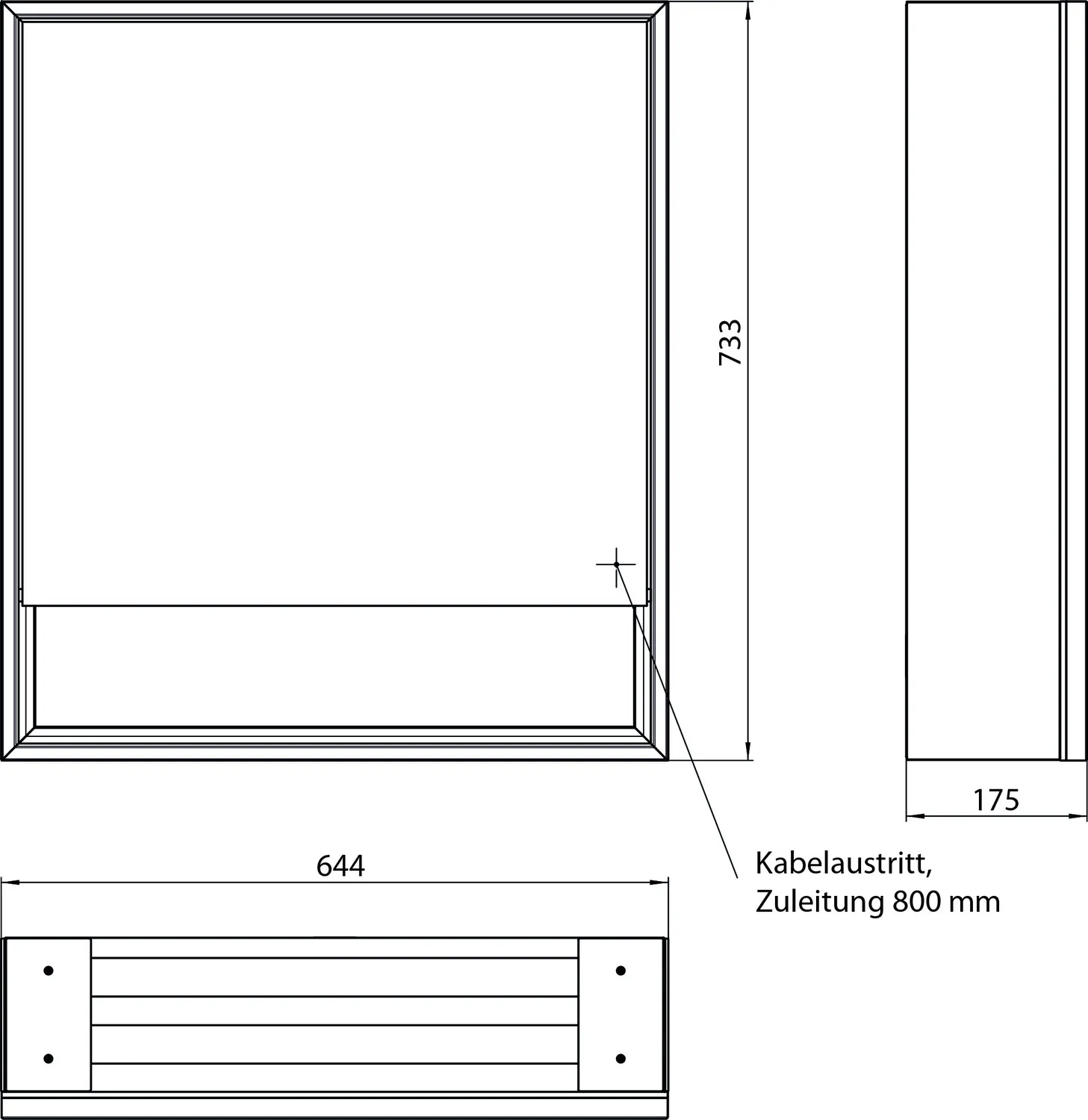 emco Spiegelschrank „loft“ 64,4 × 73,3 × 17,5 cm emco Spiegelschrank „loft“ 64,4 × 73,3 × 17,5 cm