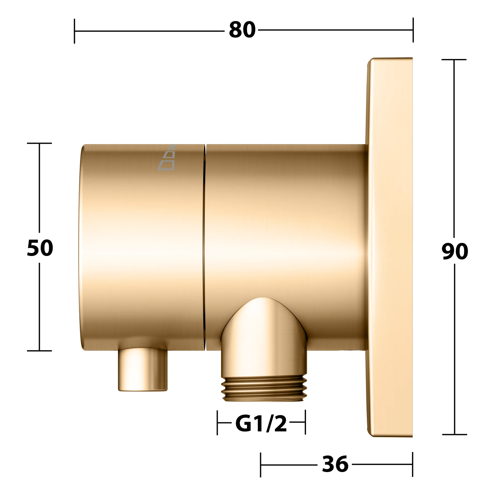 IXMO Absperrventil UP DN15 IXMO Comfort, eckig Messing geb. IXMO Absperrventil UP DN15 IXMO Comfort, eckig Messing geb.