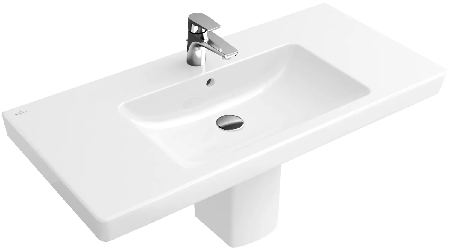 Villeroy & Boch Wandwaschtisch „Subway 2.0“ 800 × 475 × 175 mm, für Becken mittig, mit Hahnlochbohrung, Hahnlochposition mittig, mit Hahnlochbank in Weiß Alpin Villeroy & Boch Wandwaschtisch „Subway 2.0“ 800 × 475 × 175 mm, für Becken mittig, mit Hahnlochbohrung, Hahnlochposition mittig, mit Hahnlochbank in Weiß Alpin