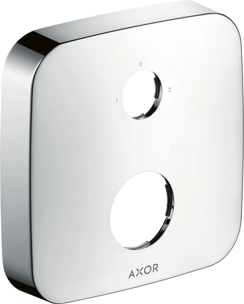 Hansgrohe AXOR Verlängerungsrosette softsquare 2-Loch, Chrom, Durchmesser 170 mm, Höhe 33 mm, Metall