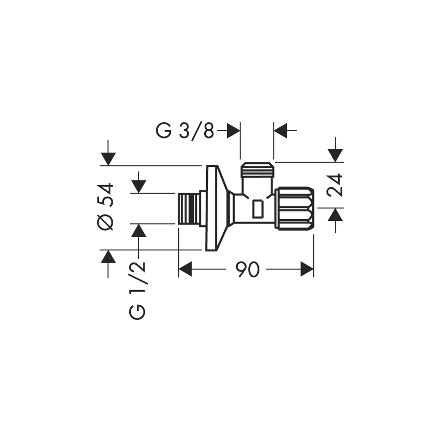 Eckventil mit Schmutzfilter Axor chrom