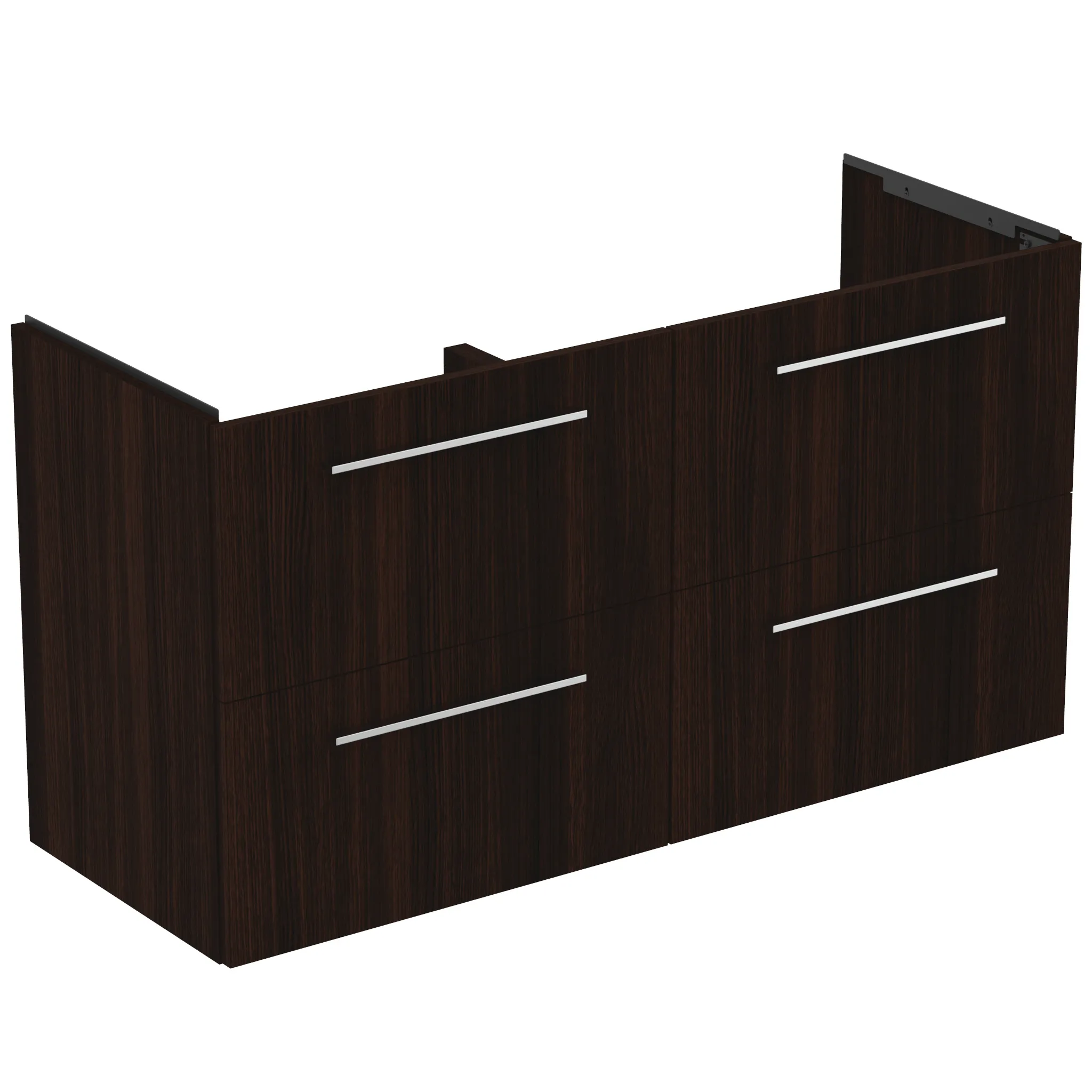 Ideal Standard i.life A Möbeldoppel-Waschtischunterschrank, 4 Auszüge, Coffee Oak, 1200x440x630 mm