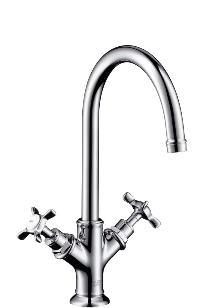 Hansgrohe AXOR Montreux 2-Griff Waschtischarmatur Chrom, Ausladung 175 mm, ComfortZone 210, Laminarstrahl, Kreuzgriff Hansgrohe AXOR Montreux 2-Griff Waschtischarmatur Chrom, Ausladung 175 mm, ComfortZone 210, Laminarstrahl, Kreuzgriff