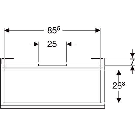 Geberit Waschtischunterschrank „Renova Plan“ 92,8 × 60,6 × 44,6 cm Geberit Waschtischunterschrank „Renova Plan“ 92,8 × 60,6 × 44,6 cm