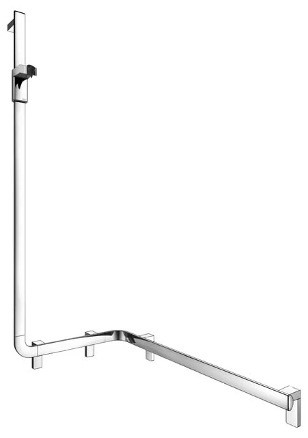 KEUCO AXESS Duschhandlauf mit Brausestange links 800/600/1300 mm verchromt KEUCO AXESS Duschhandlauf mit Brausestange links 800/600/1300 mm verchromt