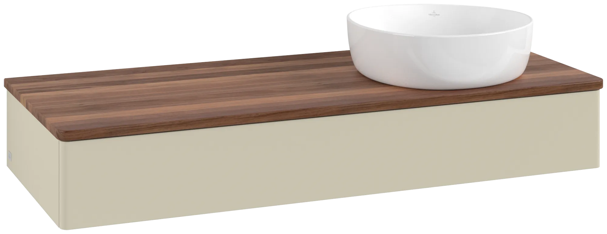 Villeroy & Boch Antao Waschbeckenunterschrank K12_1, 1200 x 190 x 500 mm, Holz, Silk Grey Matt Lacquer / Warm Walnut