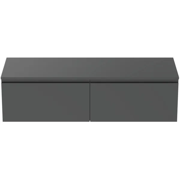 Ideal Standard Waschtischunterschrank „Finesse“ 140,2 × 37,8 × 50,5 cm Anthrazit matt lackiert Ideal Standard Waschtischunterschrank „Finesse“ 140,2 × 37,8 × 50,5 cm Anthrazit matt lackiert