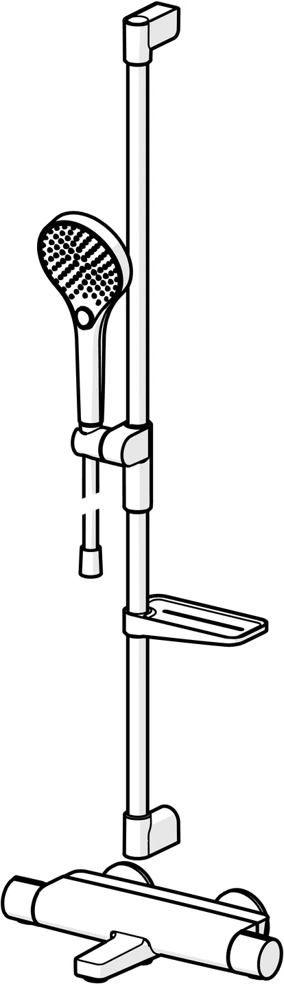 Hansa HansaOPTIMA Wannen- und Brausearmatur mit Brausestangengarnitur Chrom Hansa HansaOPTIMA Wannen- und Brausearmatur mit Brausestangengarnitur Chrom