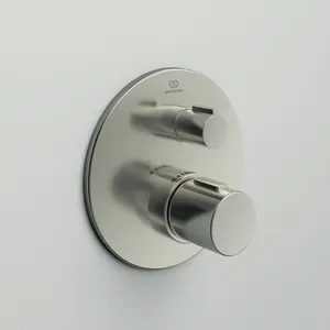 Einzelthermostat Unterputz Ceratherm T100, Bausatz 2, Rosette Durchmesser: 163mm, Brushed Gold Einzelthermostat Unterputz Ceratherm T100, Bausatz 2, Rosette Durchmesser: 163mm, Brushed Gold