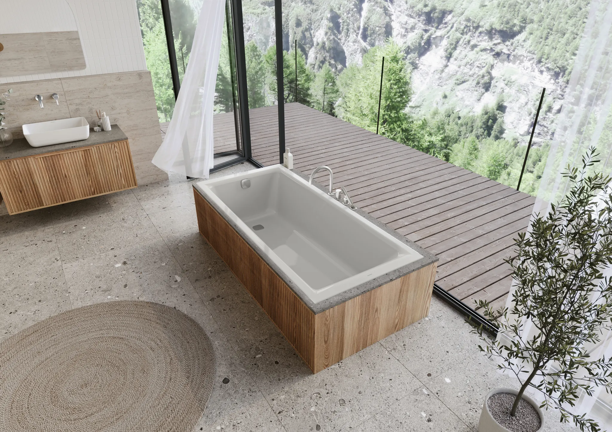 Kaldewei Badewanne „Puro Next“ rechteck 1700 × 700 mm in alpinweiß