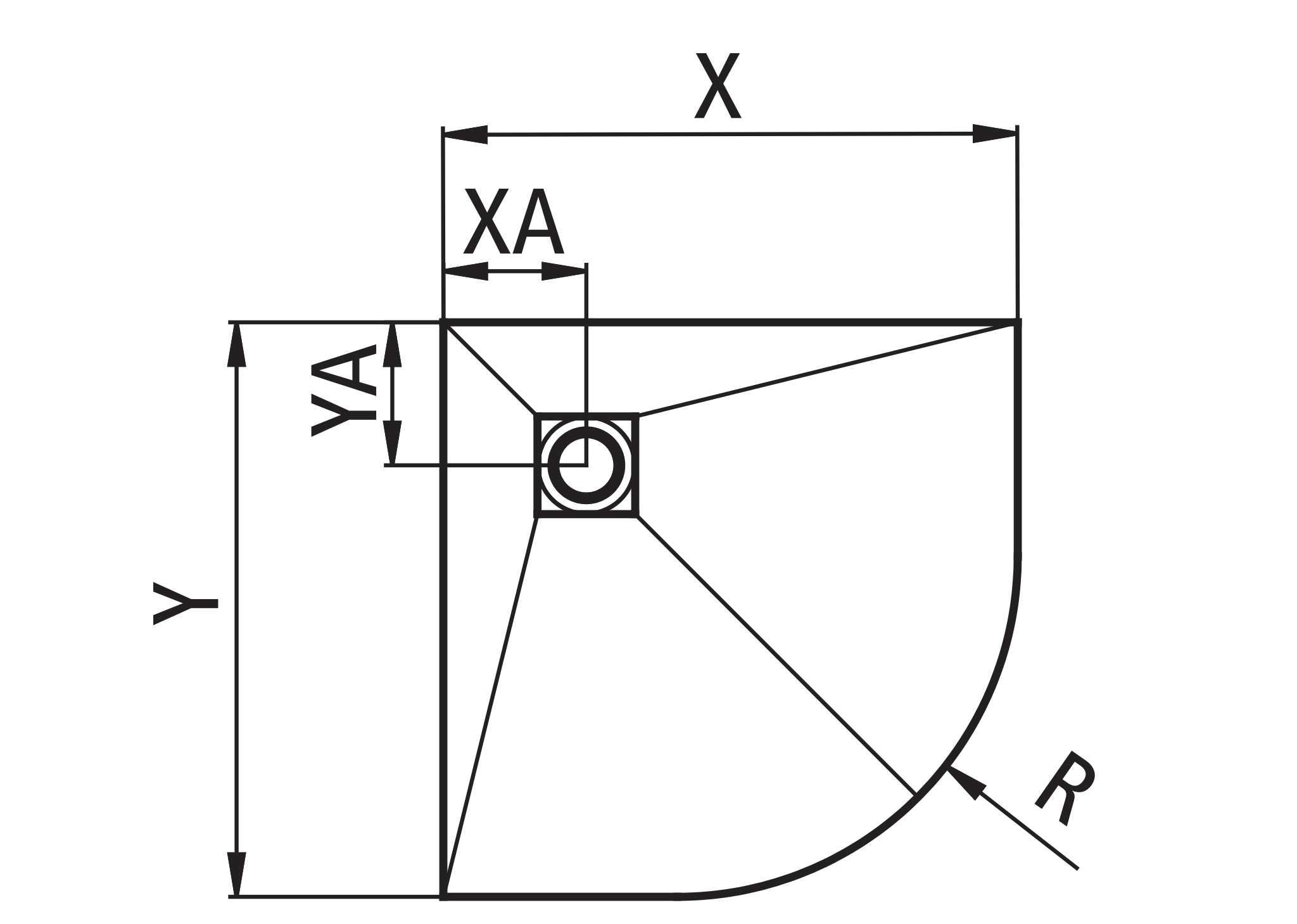 Duschelement Ablauf dezentral „Point“ 100 × 100 cm Duschelement Ablauf dezentral „Point“ 100 × 100 cm