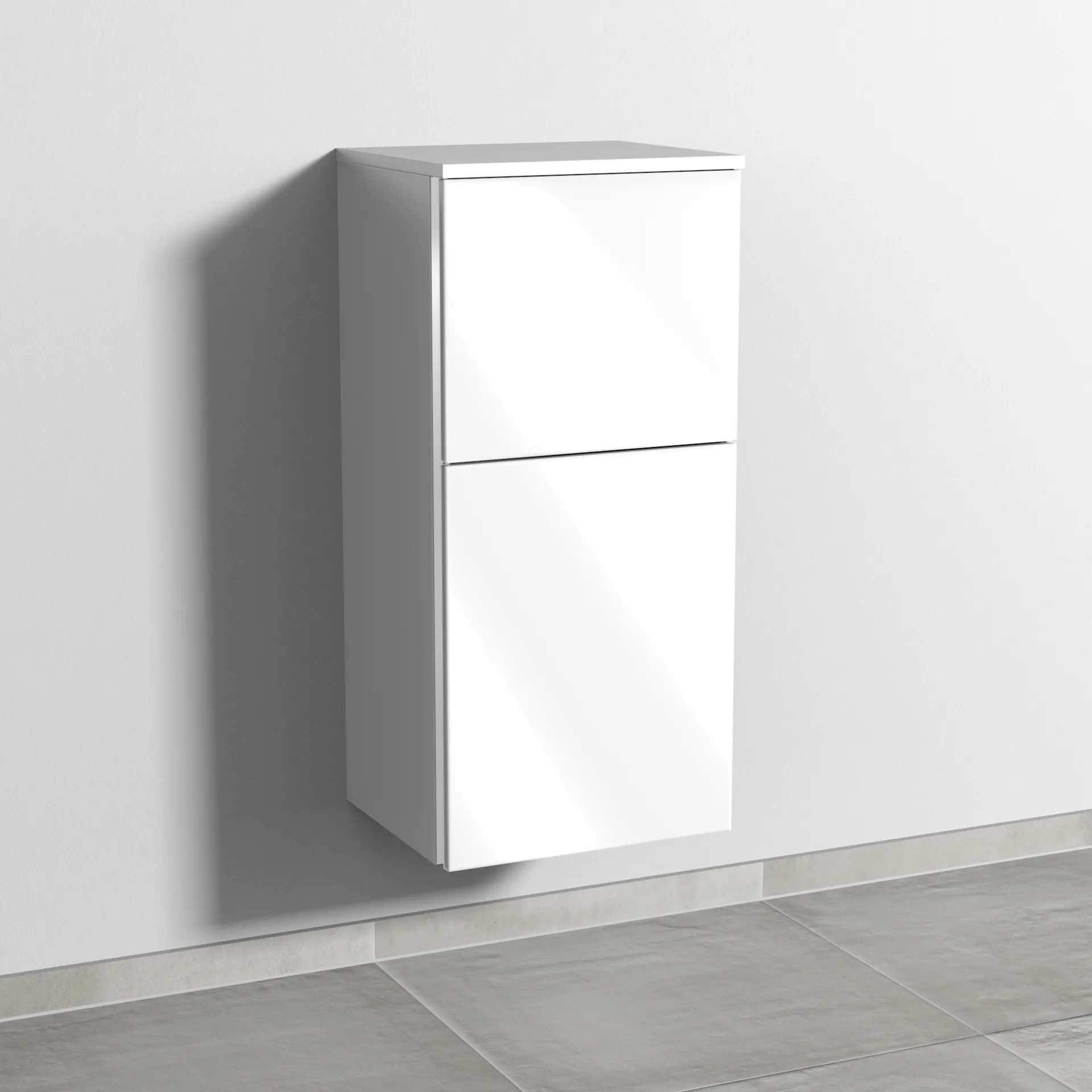 Sanipa Mittelschrank „3way“ 400 × 850 × 345 mm Anschlag rechts, in Weiß (glanz), Anschlag rechts